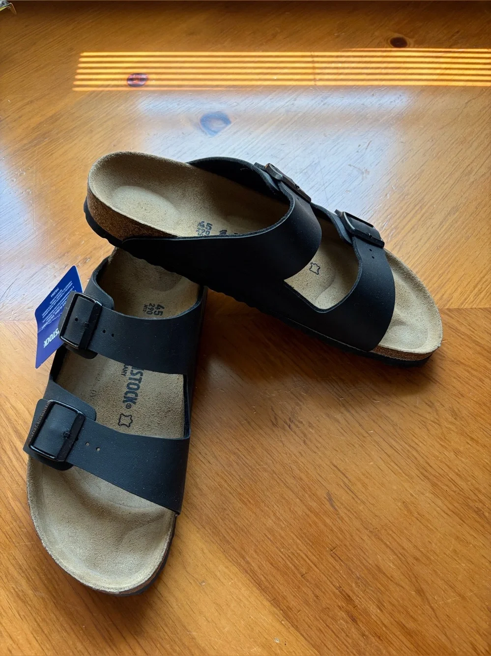 Arizona Birkenstock man’s black sandals 45/290/M12
